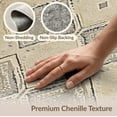 thumbnail image 6 of ODIKA 9'x12' Washable Area Rug Herringbone Farmhouse Boho Geometric Door Striped Border Vintage for Great Room, Indoor Concept, Large Living Low Pile, Flatwoven, 6 of 7