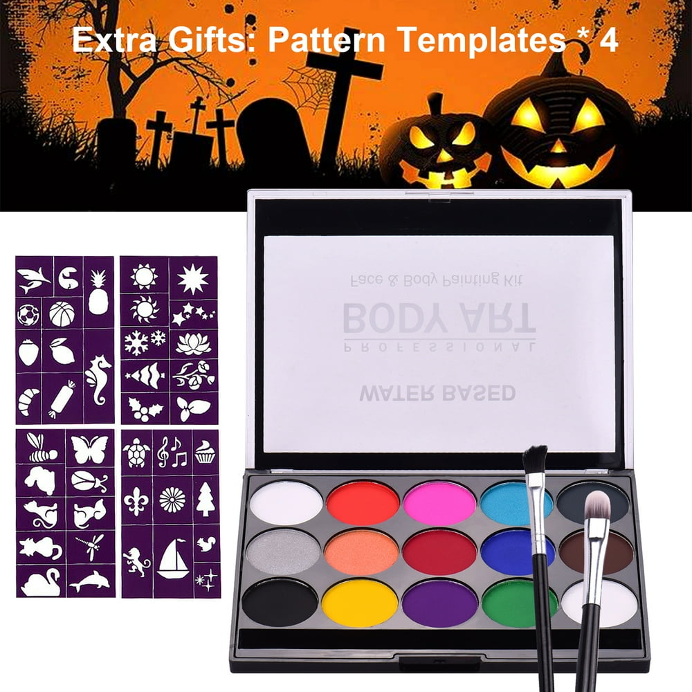 Professional Body Art Face Painting Kit Water Based Removable Body