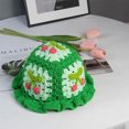 thumbnail image 4 of Gorro de punto para mujer, gorro de gorros florales hechos a mano, gorro de punto, gorros de punto, gorro de verano hecho a mano, gorros florales para mujer, 4 of 5