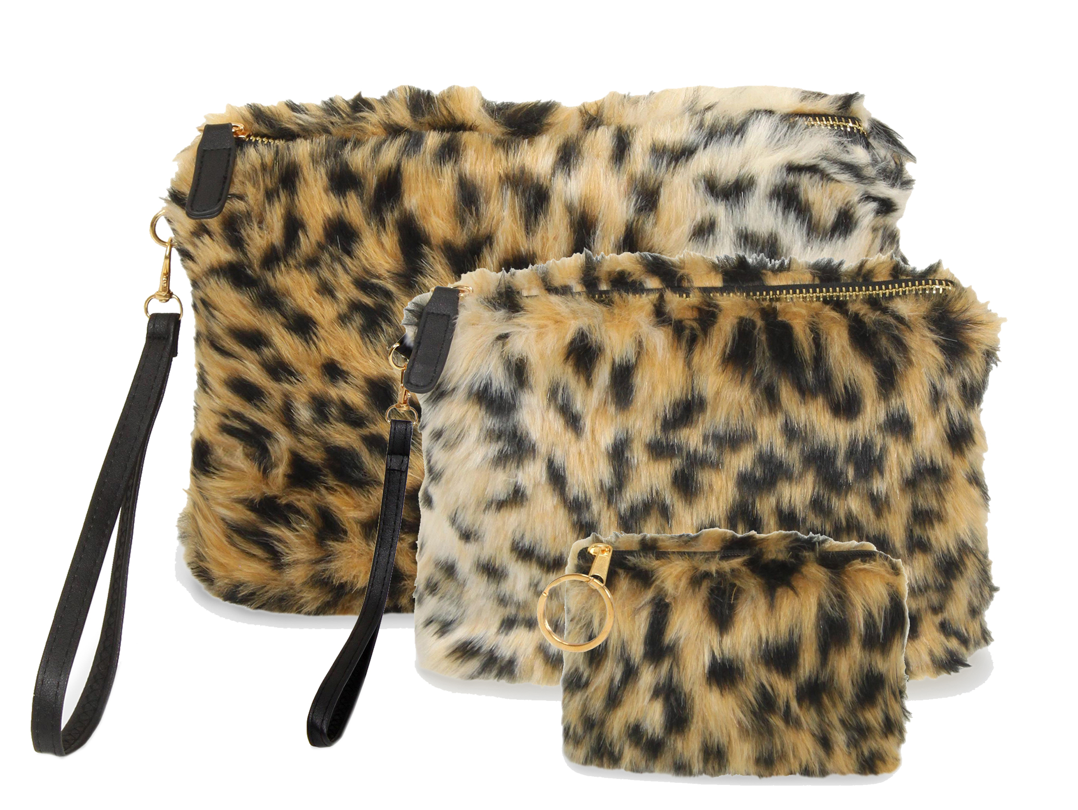 leopard fur purse