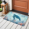 thumbnail image 4 of Coastal Turtle Blue Entryway Rug 2'x3'&nbsp; Non Slip Front Door Mats, Summer Beach Nautical Coral Starfish Entrance Rugs Indoor Outdoor Carpet, Washable Floor Mats Small Area Rug for Bedroom Kitchen, 4 of 8