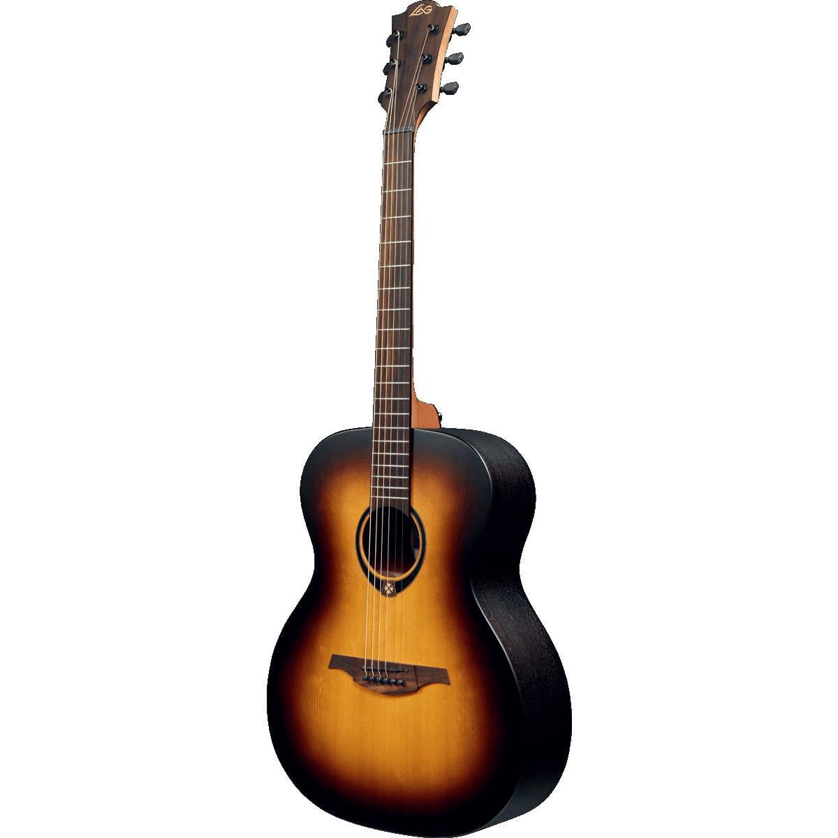 Lag Tramontane 70 Auditorium Solid Sitka Spruce Acoustic Guitar, Brownwood Fingerboard, Brown Sunburst