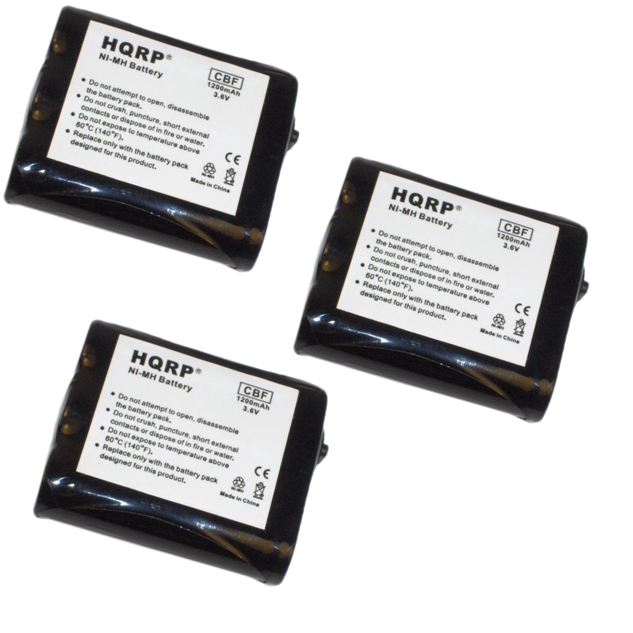 HQRP 3-Pack Battery for Panasonic HHR-P402 HHR-P402A HHR-P402A/1B P ...