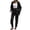 Black, variant on HBFAGFB Pantsuit for Women Fashion and Casual Long Sleeved Jackets Straight Leg Trousers Red Size M