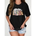 thumbnail image 1 of T-Shirt de la Saint-Valentin pour Femmes, "Je t'Aime" Graphique de Chat, Manches Courtes Col Rond, Haut en Tricot Décontracté, Coupe Régulière, Mode Été & Automne Printemps, 1 of 3