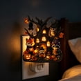 thumbnail image 4 of Halloween 2D Acrylic Plug-in Night Light with Ghost Tree House Pumpkin Design, Warm Glow Wall Night Lamp for Bedroom Entryway Indoor Halloween Home Decor, 4 Styles Available, 4 of 7