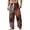 A1-1 Wine, variant on Pants for Men Drawstring Elastic Waist Straight Loose Boho Beach Vacation Casual Pants with Pockets, S-5XL