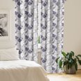 thumbnail image 2 of Ambesonne Vintage Curtains, Blooming Magnolia Buds, Pair of 28"x84", Dark Mauve Pale Grey, 2 of 5