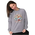 thumbnail image 3 of Smurfs Take Care Of Each Other Women Crewneck Sweatshirt Brisco Brands S, 3 of 6
