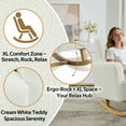thumbnail image 5 of Bellemave Nursery Rocking Chair, Wingback Glider Rocker with Pillow, Modern Leisure Single Sofa for Living Room, Hotel, Bedroom Baby Bellemave Room（Cream White）, 5 of 8