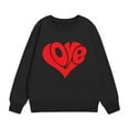 thumbnail image 4 of Valentines Day Sweatshirt Kids Casual Crew Neck Pullover Love Heart Graphic Sweatshirt Lightweight Long Sleeve Tops, 4 of 4