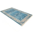 thumbnail image 4 of Rugsotic Carpets Machine Woven Crossweave Area Rugs - 8'X10', Rectangle,Blue,Classic Oriental Traditional , Low Pile Machine Made Area Rugs For Living Room, Bed Room (M00074), 4 of 6