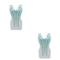 thumbnail image 1 of maskred Sturdy And Durable Lace Applique With 3D Beads And Rhinestones With Materials Are Sturdy And Durable Multiple Colors Green B 2Set, 1 of 6