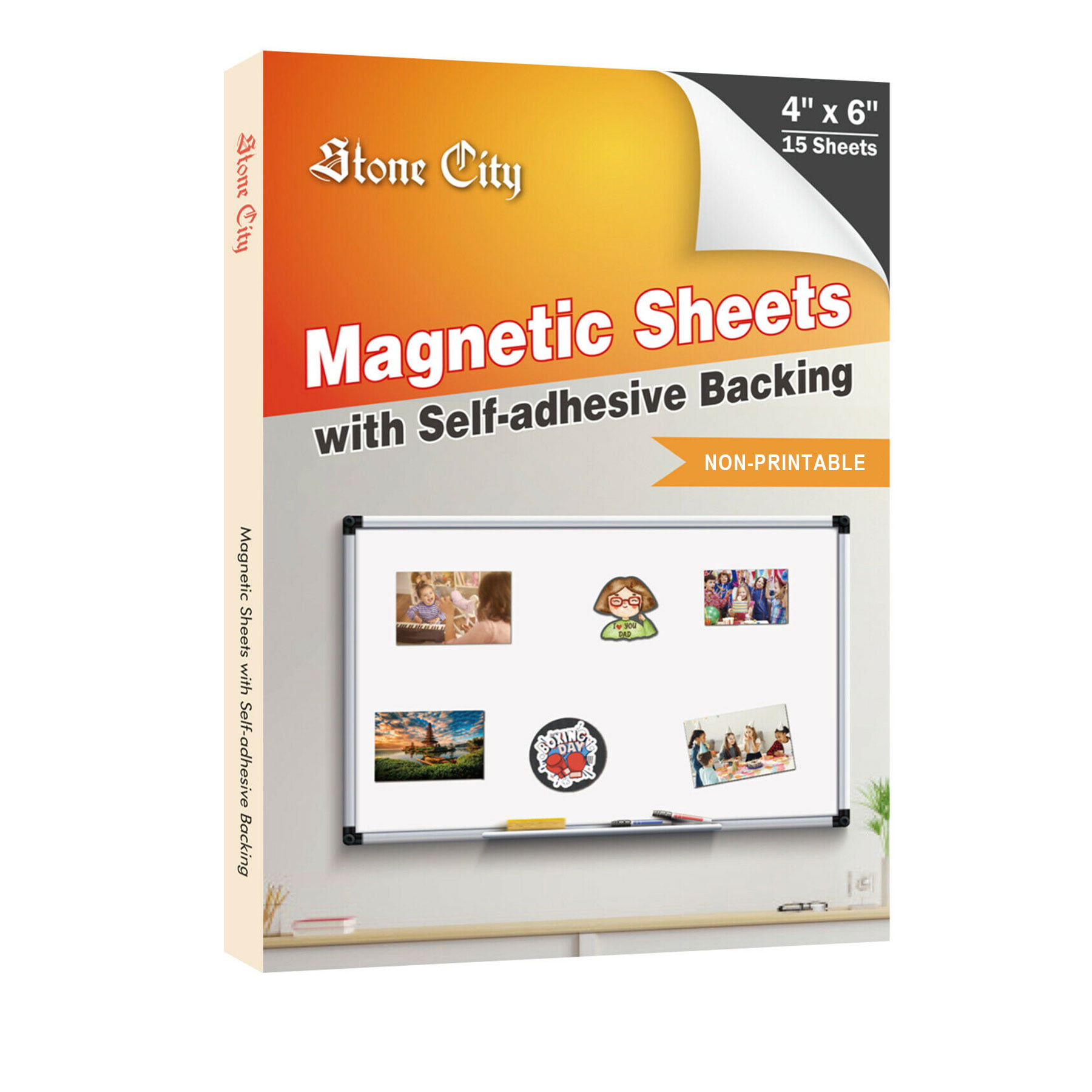 Magnetic Sheets with Adhesive Backing 4 x 6 5 PCs