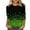 Multicolor, variant on Lopecy-Sta Womens Tops Crew Neck Clover Print 3/4 Sleeve T-Shirt For St. Patrick's Day And Casual Wear