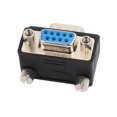 thumbnail image 2 of Adaptador de conector VGA HD15 de 9 pines macho a hembra M/F en ángulo de 90 grados color negro, 2 of 2