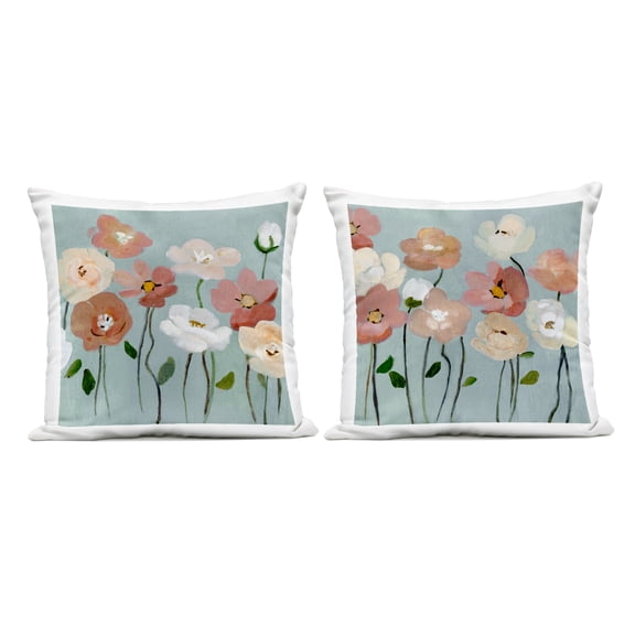 Stupell Industries Budding Boho Blooms Design by Charity Henderson Outdoor Printed Pillow (Set of 2)
