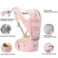 thumbnail image 3 of Portabebés YIYUNBEBE Asiento ergonómico 6 en 1 para cadera, color rosa, 3 of 9