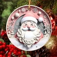thumbnail image 4 of Christmas Acrylic Pendant Concave Textured Round Pendant Decoration, 4 of 6