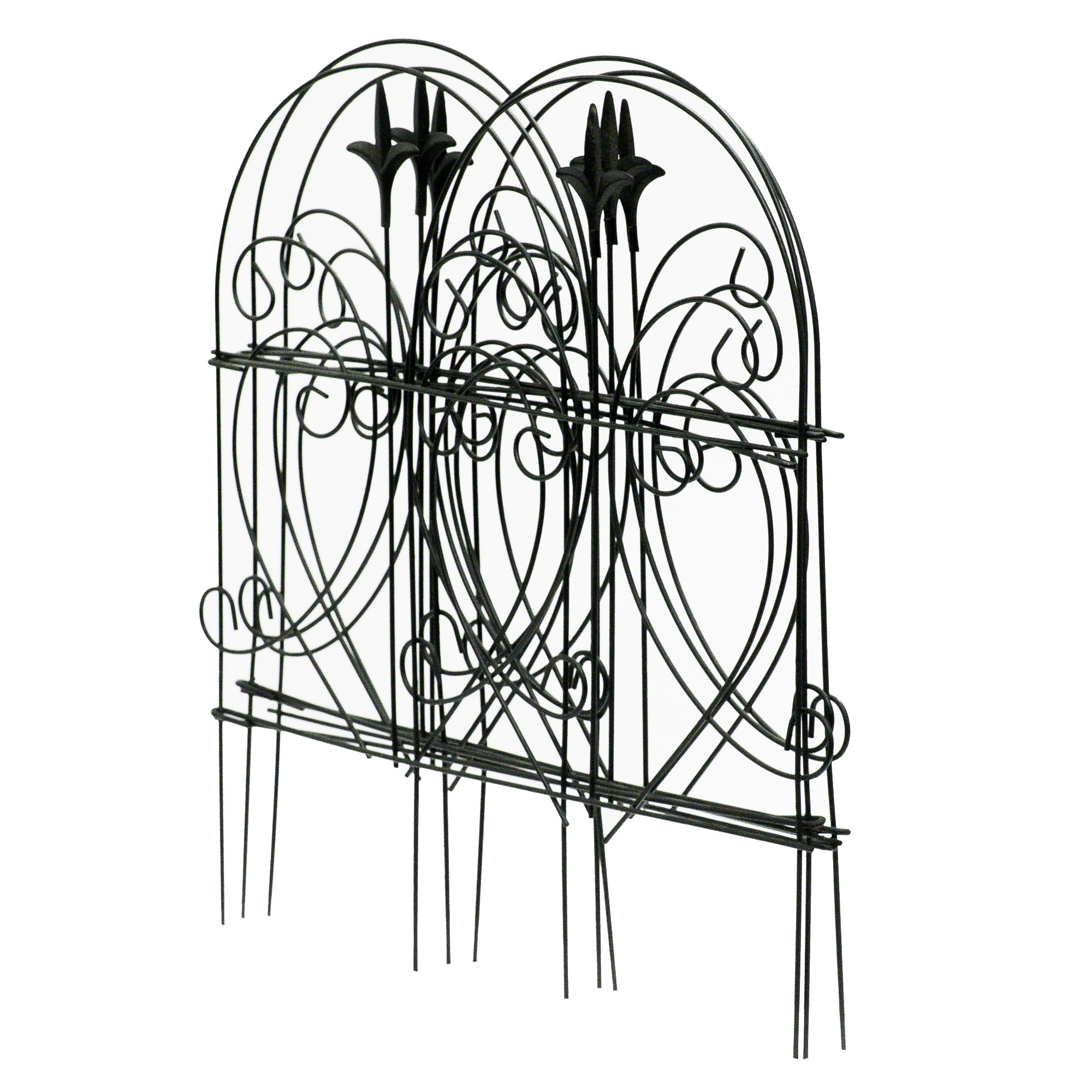 Glamos Wire 18 inch Finial Decorative Border Fence 18 in x 8 feet 2-Pack