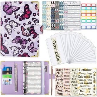 Budget Binder with Zipper Cash Envelopes Flower A6 Planner Money Saving  Organizer Expense Sheets Categories Sticker Labels for Budgeting 