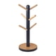 thumbnail image 1 of Estante de madera para tazas para beber, taza de agua, soporte para colgar, soporte para almacenamiento de cocina, organizador para el hogar, negro Inevent HA003833-01, 1 of 7