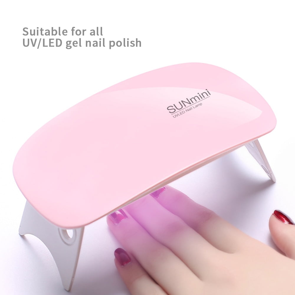 BASIC LIVING Mini UV LED Quick-Drying Nail Lamp 2W—Pink