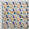 thumbnail image 4 of oneOoneRayonLightBeigeFabricKidsCutieAnimalSewingCraftProjectsFabricPrintsByYard56InchWide, 4 of 4
