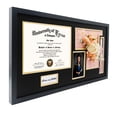 thumbnail image 4 of Graduation Shadow Box Frame Wood Display Case for Diploma & Photo with Graduation Cap & Tassel Holder Black, 4 of 6