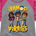 thumbnail image 3 of Santiago of The Sea - Vamos Piratas - Toddler And Youth Girls Raglan Graphic T-Shirt, 3 of 5