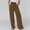 Brown, variant on Patlollav Womens Casual Solid Color Elastic Loose Pants Straight Wide Leg Trousers Pants with Pocket