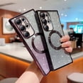 thumbnail image 4 of for Samsung Galaxy S24 Ultra 5g Magnetic Gradient Glitter Phone Case Compatible with Magsafe Luxury Plating Cute Bling Clear Cover, 4 of 5