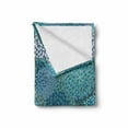 thumbnail image 2 of Floral Soft Flannel Fleece Blanket, Abstract Clove Petals Digital Featured Vibrant Circular Essence Bouquet Design, Cozy Plush for Indoor and Outdoor Use, 70" x 90", Petrol Blue Teal, by Ambesonne, 2 of 6