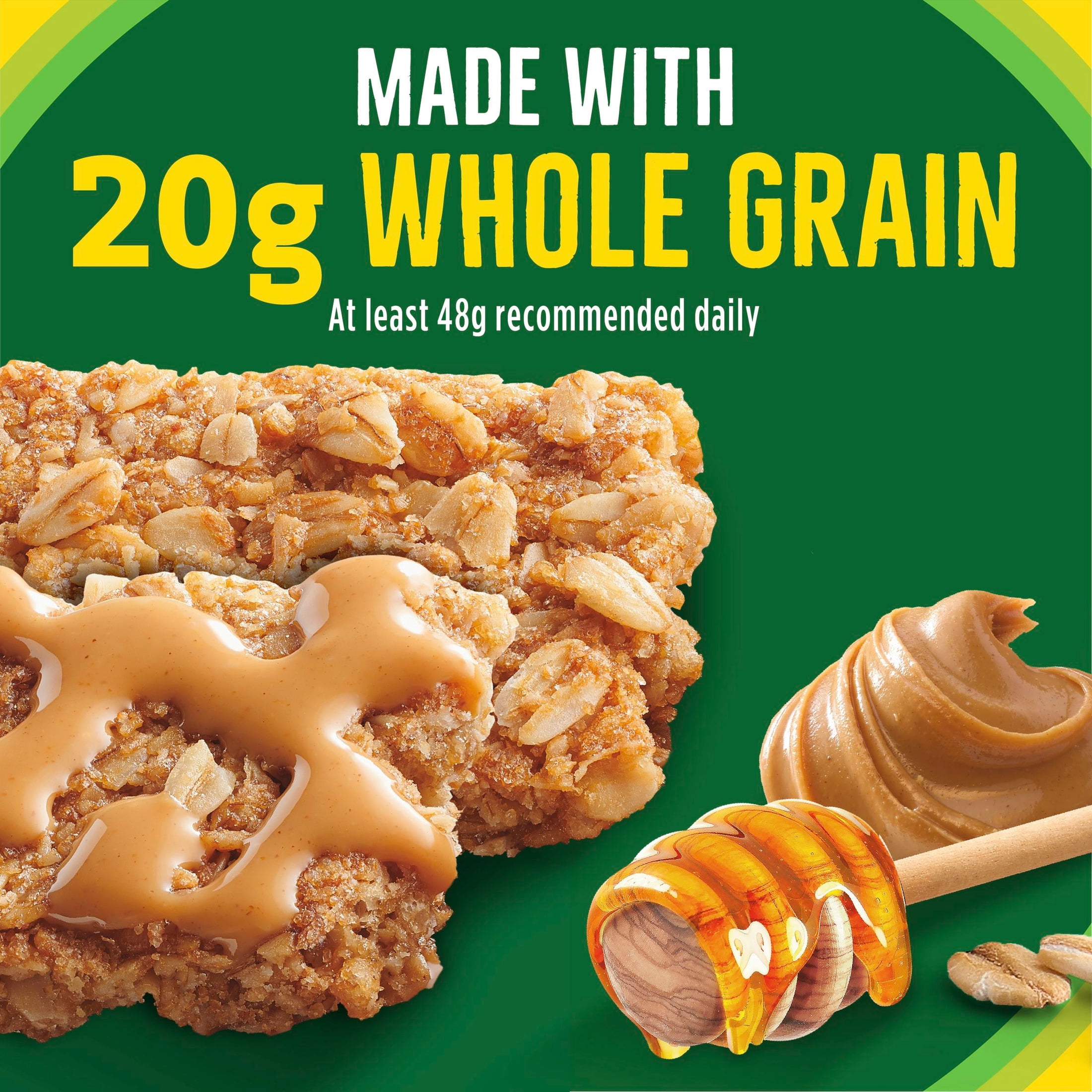 (3 pack) Nature Valley Oats 'N Honey and Peanut Butter Crunchy Granola Bars (24 Pouches)