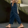 thumbnail image 1 of Women's Elastic Waistband Drawstring Pants With Button Detail Solid Color Casual Comfort Pants Casual Pants for Women Home Floral Pants for Women Casual Women plus Size Pants Casual Womens Pants, 1 of 4