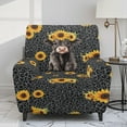 thumbnail image 2 of Kuiaobaty Sunflower Highland Cattle Reclining Slipcover Leopard Print Easy Replacement Recliner Chair Cover Reclining Sofa Slipcover Breathable Recliner Couch Cover with Side Pocket for Pets, 2 of 8