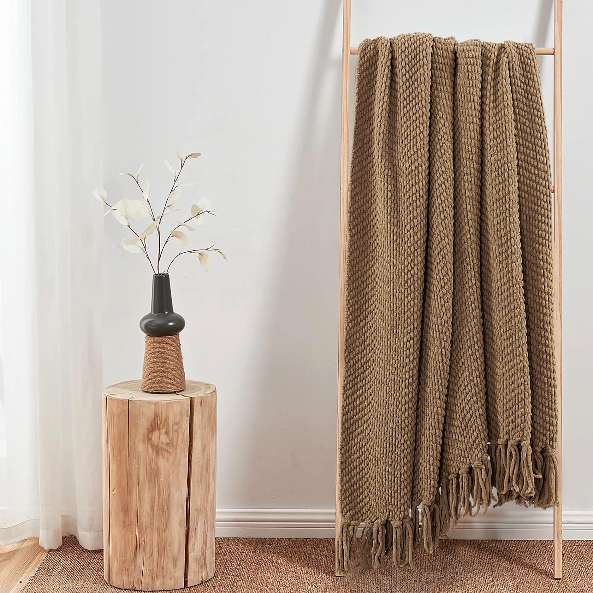 Home Soft Things Reversible Tweed Throw Blanket, Super Soft & Cozy - Amphora, 50x60"