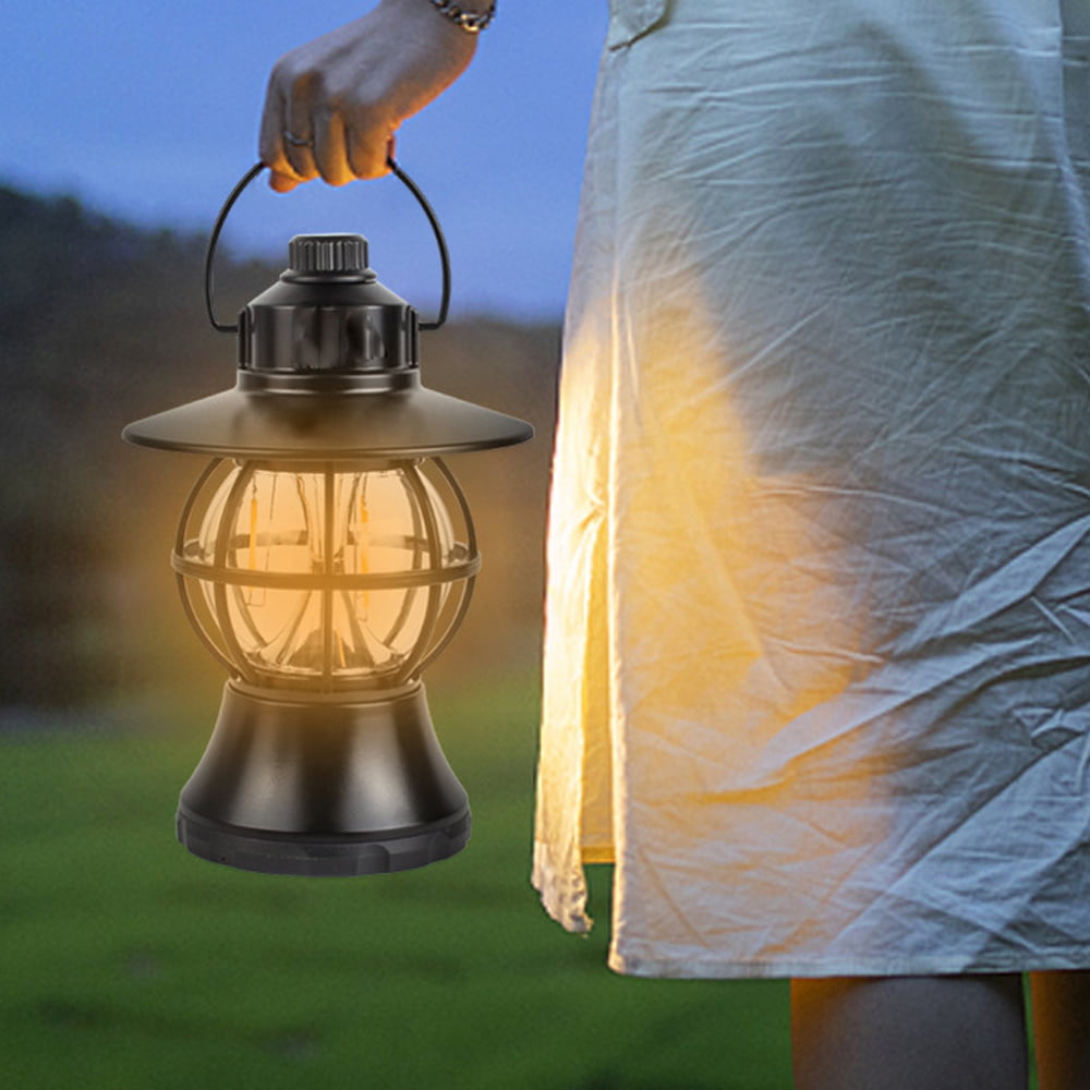 Mordoum Camping Lantern Battery Powered LED Camping Light Dimmable  Water-Resistant Lantern, COB High Brightness for Survival Hiking Fishing  Hurricane
