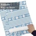 thumbnail image 6 of Oceans Shells Corals Placemats Set of 6,Wipeable Washable Table Mats for Dining Tables, Light Blue Stripes Place Mats for Kitchen Event Party Tabletop Decor, 6 of 9