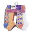 thumbnail image 2 of Fruit of the Loom Girls Low Cut Socks 6-Pack, Sizes S-L, 2 of 4