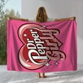 thumbnail image 5 of Dr Pepper Sweet Heart Pink Limited Edition Flannel Blanket Soft Warm Nap Throw Sofa Office Bed Camping Travel All Season Bed Accessory Blanket Office Nap Blanket Throw Blanket All Season, 5 of 7