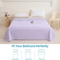 thumbnail image 4 of ROSEKIND Cooling Comforter for Hot Sleepers, OEKO-TEX Certified Lightweight Blanket, Soft & Breathable Cooling Quilt, 80x90in, Iced Lavender, 4 of 10