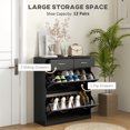thumbnail image 4 of HOMCOM Entryway Shoe Cabinet with 2 Flip Drawers for 12 Pairs of Shoes, 4 of 10