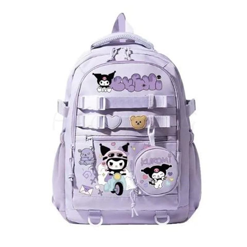 Hot Lovely Kuromi Hello Kitty Backpacks Cartoon Pink Print Boy Girl School Bag Students Bookbag Teens Women Mochila Escolar Nina tzw Walmart
