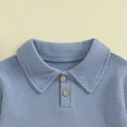 thumbnail image 5 of TOWED22 Toddler Baby Boy Fall Winter Clothes Long Sleeve Sweatshirt Pullover Tops + Joggers Pants Outfit Set Size:0-6 M,Color:Blue, 5 of 6