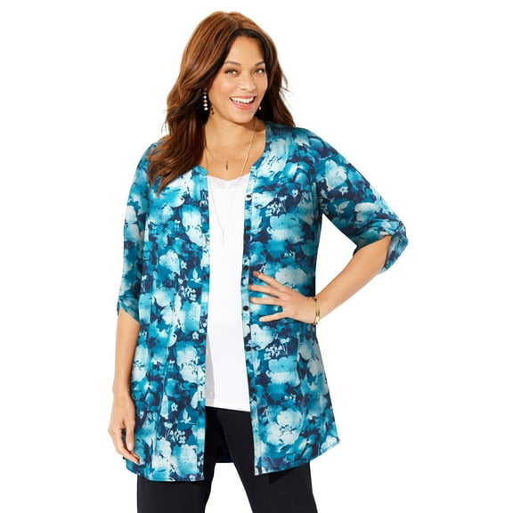 Catherines Women's Plus Size Uptown Tunic Blouse