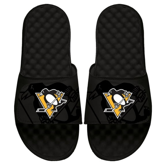 Youth ISlide Black Pittsburgh Penguins OT Slide Sandals