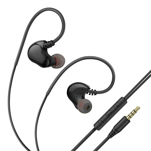 Audífonos 3,5 mm Hi-Fi con doble bobina, Negros negro Grande