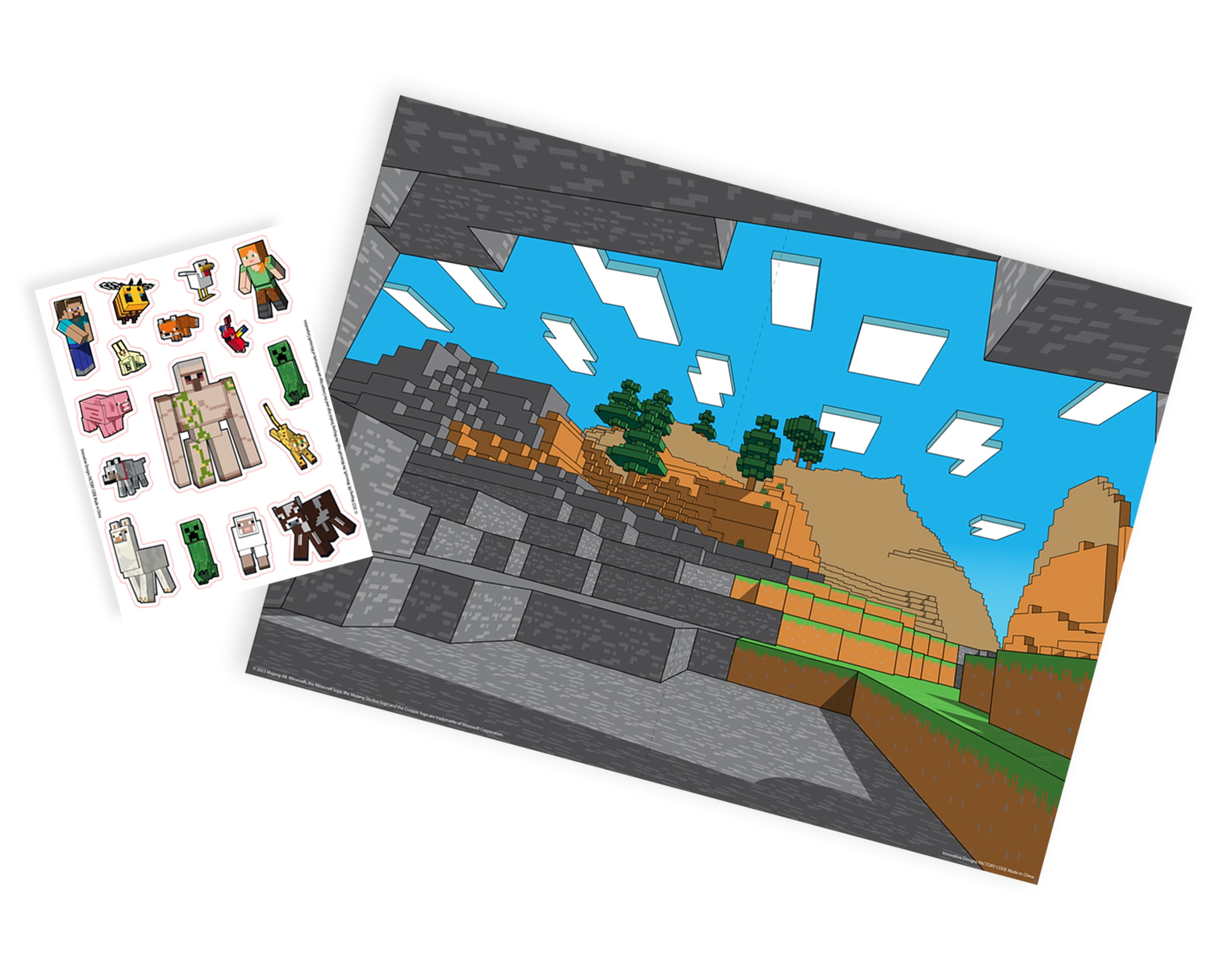 (2 pack) Minecraft On-the-Go Activity Tin Art Set, 27 Pieces, for Children Ages 6 And Up, Multi-Color, Unisex