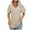 Womens tops plus size-Khaki, variant on Homenesgenics Summer Womens Tops under $10 Womens Tops Plus Size Women's Spring and Summer V- Neck Printed Casual Pullover with Short Sleeves Pink XL